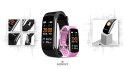 Smartband Giewont Fit&GO Duo GW200-4 - Black + Pasek Think Pink