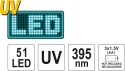 ZESTAW LATARKA UV 51 LED I OKULARY