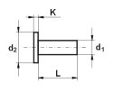 NIT ALUMINIOWY PEŁNY Z ŁBEM WALCOWYM 4.0*10 MM