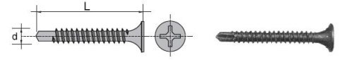 WKRĘT SAMOWIERTNY FOSFATYZOWANY 3.5*45MM