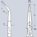 SZCZYPCE TNĄCE PÓŁOKRĄGŁE WYGIĘTE IZOLOWANE 160MM