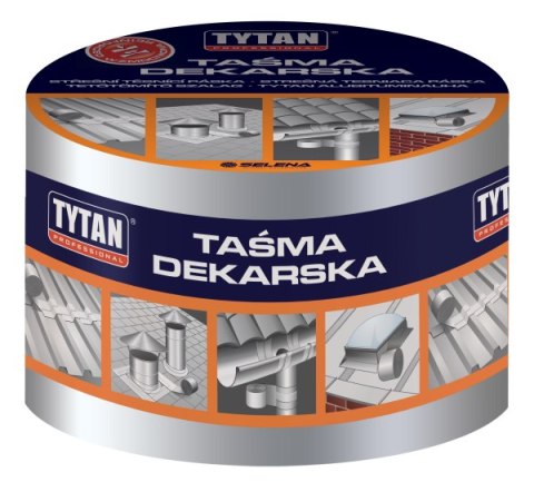 TAŚMA USZCZELNIAJĄCA DEKARSKA 10CM*10MB SREBRNA/ALUMINIOWA