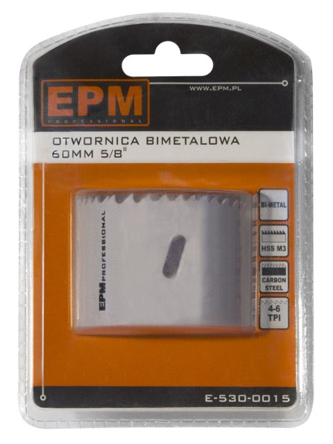 OTWORNICA BI-METALOWA 60MM UCHWYT 5/8'' OTWORNICA BI-METALOWA 60MM UCHWYT 5/8''