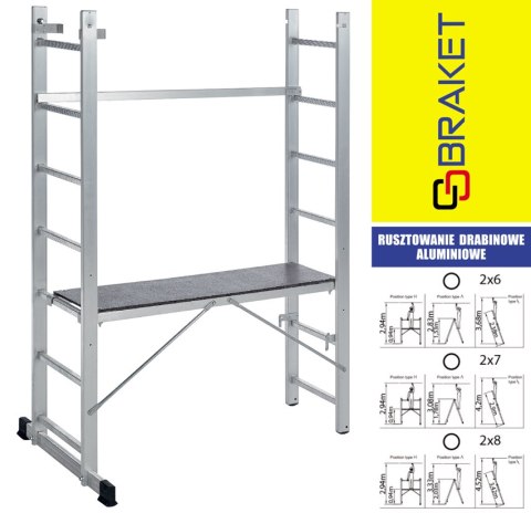 RUSZTOWANIE ALUMINIOWE DRABINOWE ECO 2X6 RUSZTOWANIE ALUMINIOWE DRABINOWE ECO 2X6