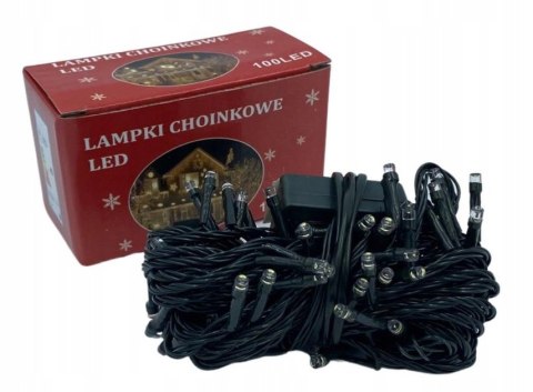 LAMPKI CHOINKOWE 100LED ZIMNE BIAŁE 5,3M