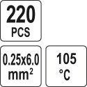 ZESTAW RUREK TERMOKURCZLIWYCH Z CYNĄ 0.25-6MM2., 220SZT