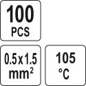 ZESTAW RUREK TERMOKURCZLIWYCH Z CYNĄ 0.5-1.5MM2., 100SZT