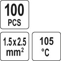 ZESTAW RUREK TERMOKURCZLIWYCH Z CYNĄ 1.5-2.5MM2., 100SZT