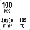 ZESTAW RUREK TERMOKURCZLIWYCH Z CYNĄ 4-6MM2., 100SZT