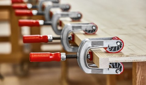 ŚCISK STOLARSKI KRAWĘDZIOWY DOCZOŁOWY 'KANTENFIX'110MM ŚCISK STOLARSKI KRAWĘDZIOWY DOCZOŁOWY 'KANTENFIX'110MM