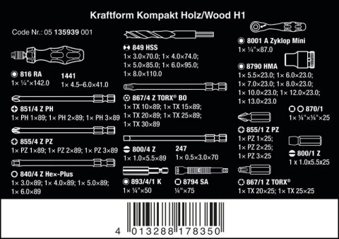 KRAFTFORM KOMPAKT H 1 DO DREWNA, 41 CZĘŚĆ KRAFTFORM KOMPAKT H 1 DO DREWNA, 41 CZĘŚĆ