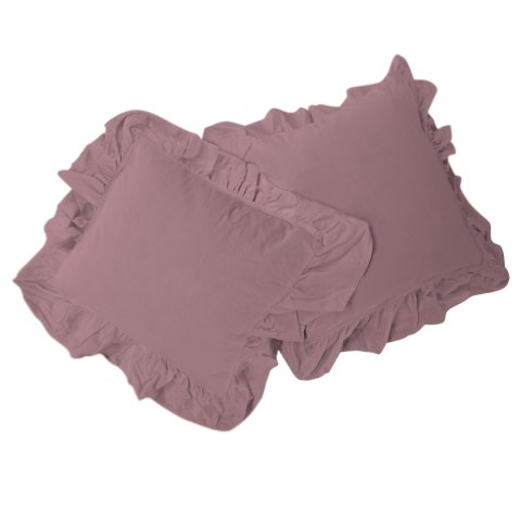 Poszewka bawełniana komplet PALE MAUVE/2x40x40 STONEWASHED Limasso