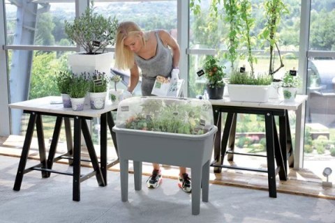 SZKLARNIA RESPANA PLANTER SET SZARY KAMIENNY SZKLARNIA RESPANA PLANTER SET SZARY KAMIENNY