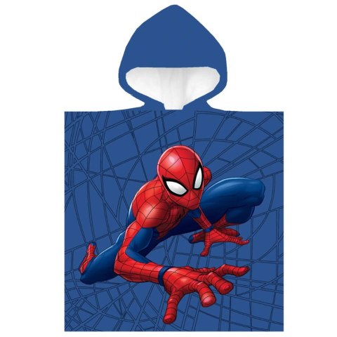 Ręcznik bawełniany ponczo z kapturem 50x100 Spiderman Aptex