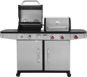 GRILL GAZOWY 2W1 GAZ+WĘGIEL, STAL NIERDZEWNA 8.2KW