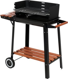 GRILL WĘGLOWY Z PÓŁKĄ RUSZT 48*26.5CM