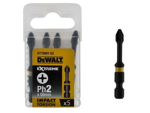 KOŃCÓWKI WKRĘTAKOWE UDAROWE PH2*50 TORSION 5SZT