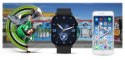 Smartwatch Gravity GT15-1 Czarny Pasek Silikonowy + Czarna Bransoleta