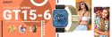 Smartwatch Gravity GT15-6 Czarny Pasek Silikonowy + Złota Bransoleta