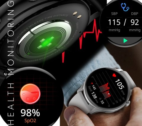 Smartwatch RUBICON RNCF10 Black SMARUB237 Smartwatch RUBICON RNCF10 Black SMARUB237