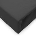 Prześcieradło jersey elastan z gumką BLACK/CZARNY/160x200x30 Darymex