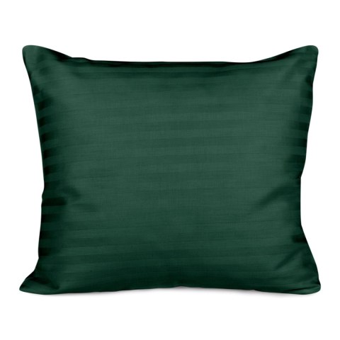 Poszewka satyna bawełna CIZGILI DARK GREEN/50x60.