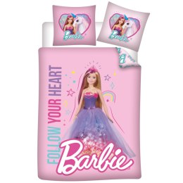 Pościel bawełna 100x135 + 40x60 Barbie i Jednorożec Aptex