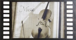 OBRAZ VIOLIN (2) 60 X 1 X 30 CM CZARNY EUROFIRANY