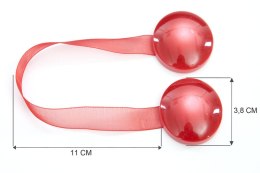 UPINACZ DEKORACYJNY Z MAGNESEM 11 CM CZERWONY EUROFIRANY
