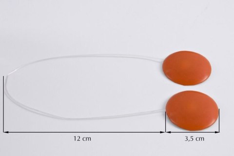 UPINACZ DEKORACYJNY Z MAGNESEM 12 CM CZERWONY EUROFIRANY