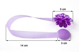 UPINACZ DEKORACYJNY Z MAGNESEM 14 CM FIOLETOWY EUROFIRANY