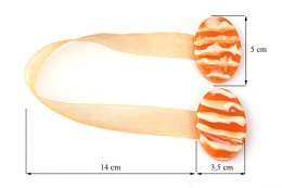 UPINACZ DEKORACYJNY Z MAGNESEM 15 CM POMARAŃCZOWY EUROFIRANY