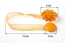 UPINACZ DEKORACYJNY Z MAGNESEM 14 CM POMARAŃCZOWY EUROFIRANY